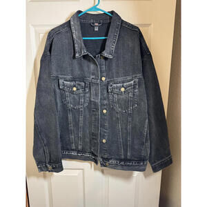 Mono B Black Denim Jacket Size Small